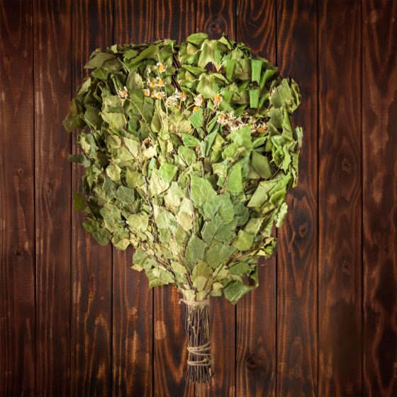 Берёзовый веник с ромашкой