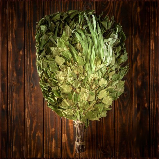 Берёзовый веник с эвкалиптом