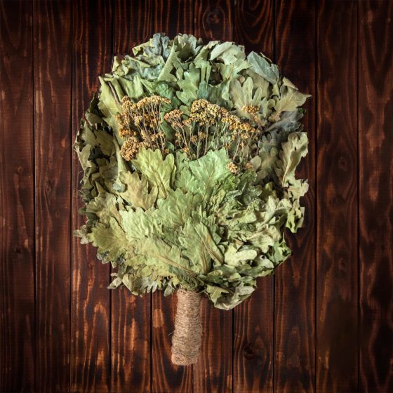 Дубовый веник с тысячелистником "Премиум"