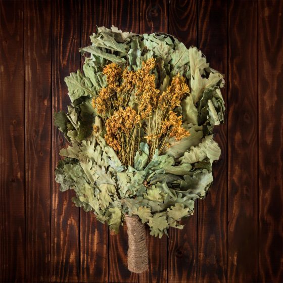 Дубовый веник со зверобоем "Премиум"