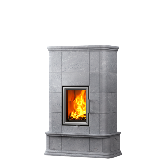 Дровяной камин OTRA Tulikivi в современном дизайне