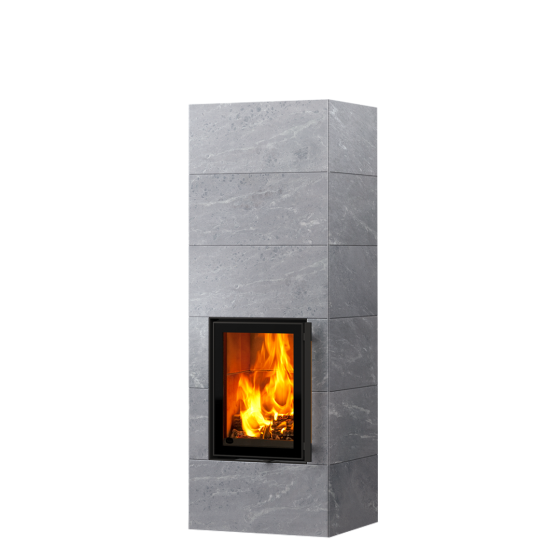 Дровяной камин KOLI S Tulikivi в современном дизайне