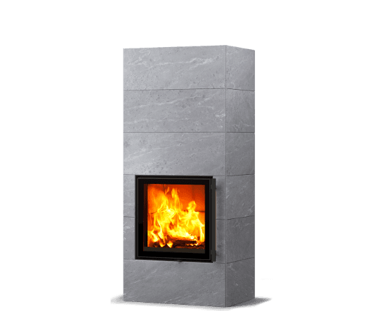 Дровяной камин RAITA S Tulikivi в современном дизайне