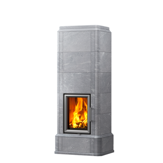 Дровяной камин KELVA S Tulikivi в современном дизайне