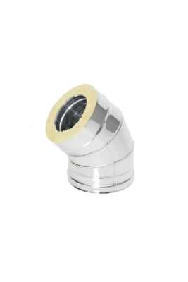 Отвод Термо 45* ОТ-Р 304-0.8/304 D120/220 (2S) с хомутом