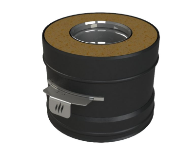 Сэндвич-задвижка Grill'D AISI 430 1мм/ЧС 0,7мм (D115/250) черный