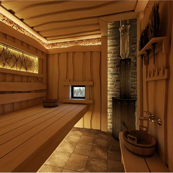 Авторская отделка бани Колыбель