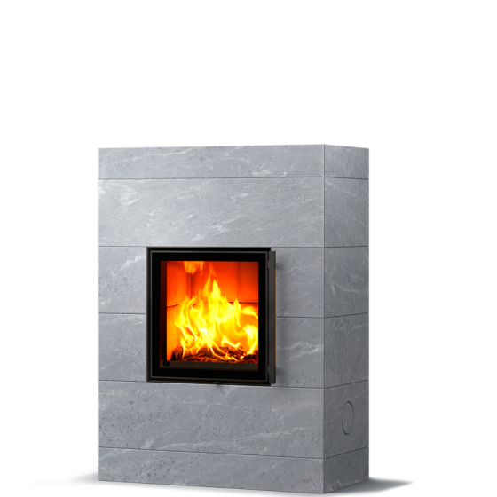 Дровяной камин RAITA Tulikivi в современном дизайне