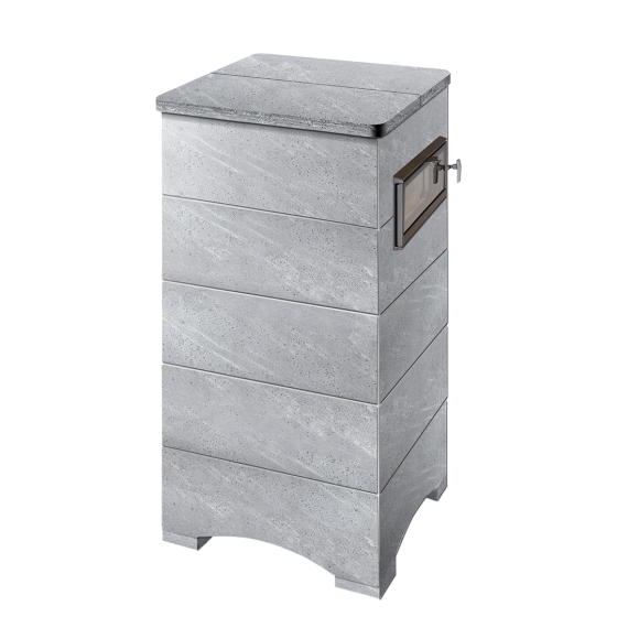 Дровяная печь с закрытой каменкой 37 кВт, дверца сбоку Tulikivi для сауны и бани