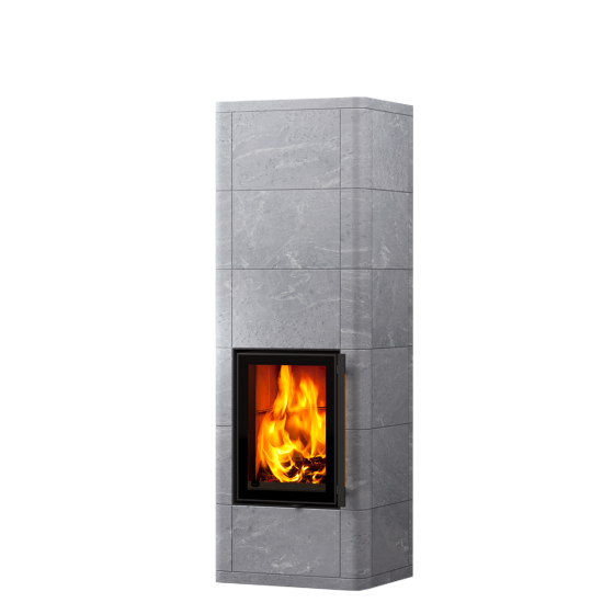 Дровяной камин LAMPO S Tulikivi в современном дизайне