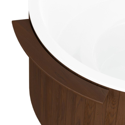 Полка радиусная термососна темная