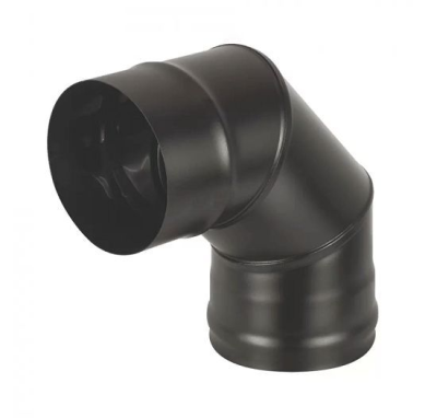 Grill`D Отвод 90° AISI 430 0,8мм (D115 ), черный (термостойкая краска)