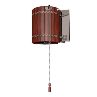 Обливное устройство для бани "Ливень" ПРО (+ деревянное обрамление "кр.дерево")