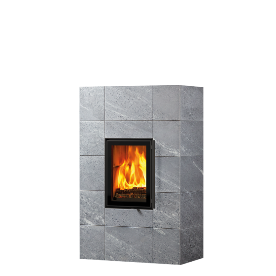 Дровяной камин KOLI Tulikivi в современном дизайне
